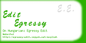 edit egressy business card